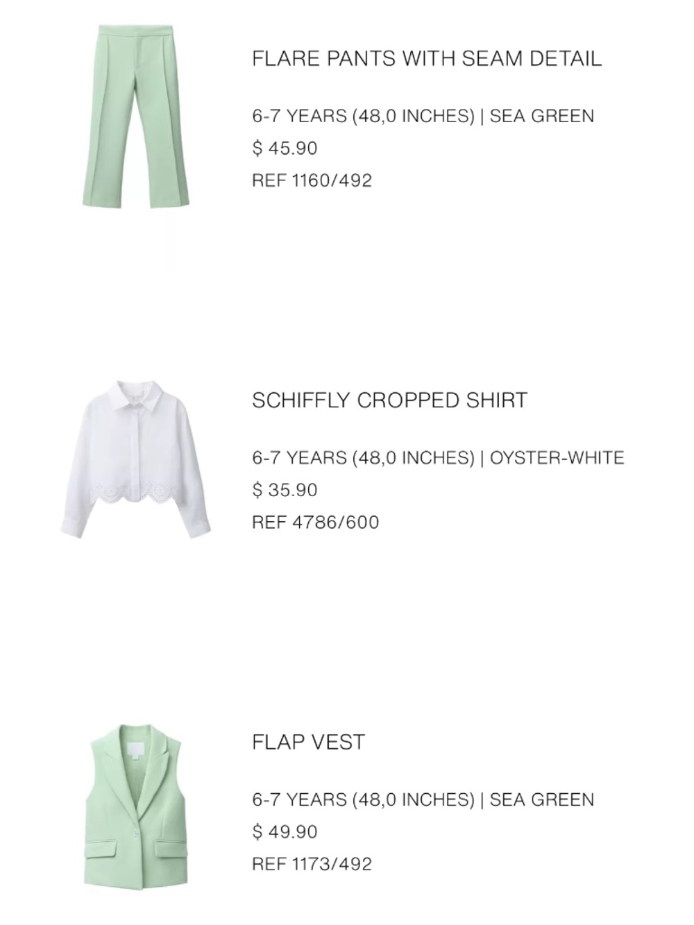 Zara kids vest and pants